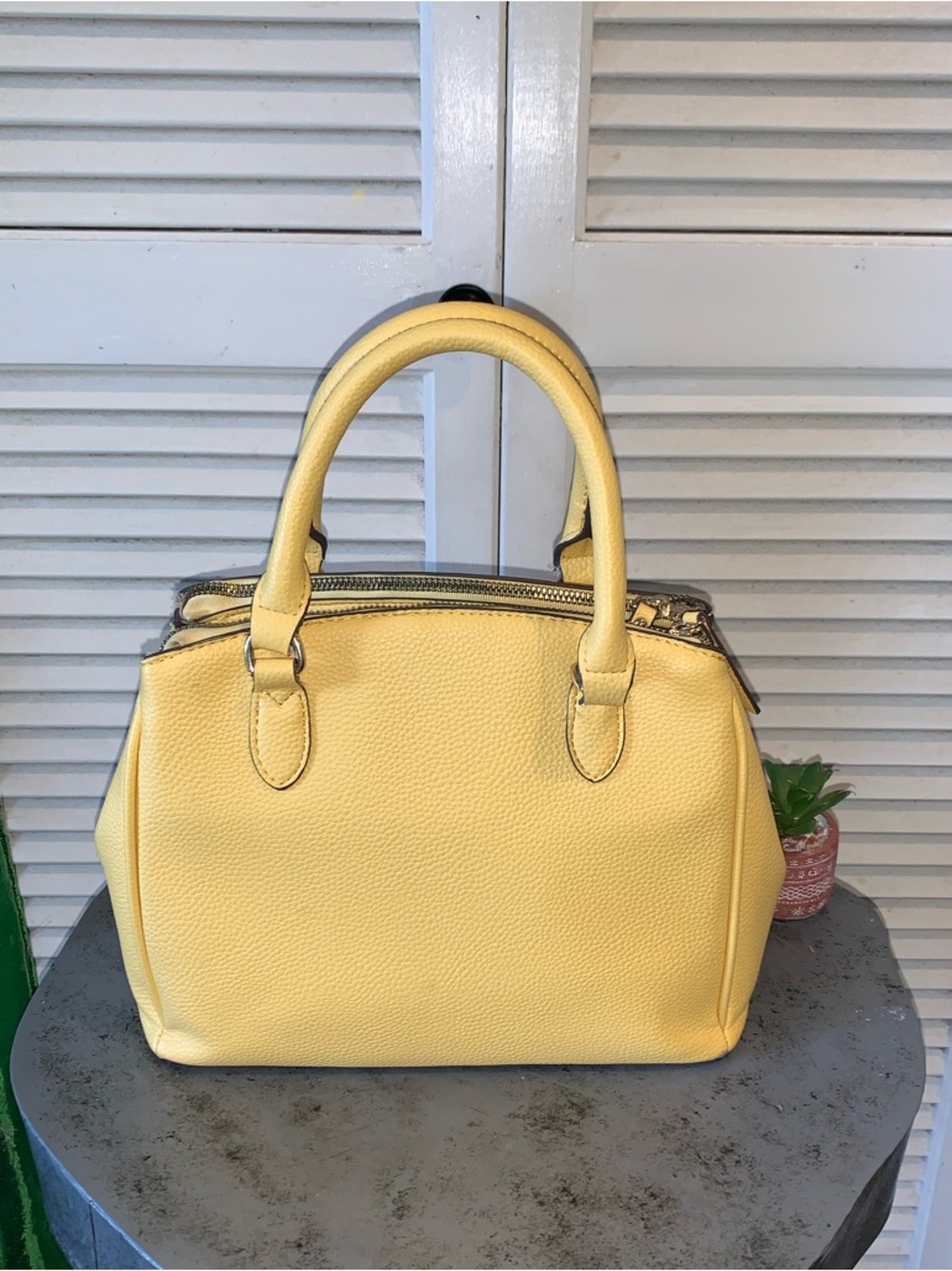 Nanette Lepore Lemon yellow purse handbag 12” X 8” - Picture 11 of 11